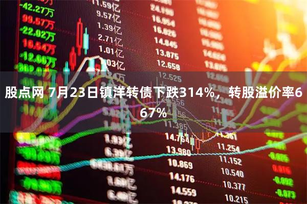 股点网 7月23日镇洋转债下跌314%，转股溢价率667%