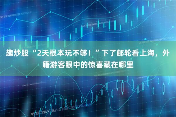 趣炒股 “2天根本玩不够！”下了邮轮看上海，外籍游客眼中的惊喜藏在哪里
